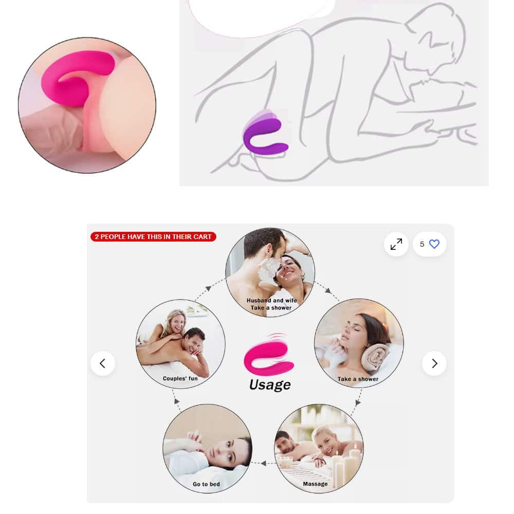 u shape couple vibrator